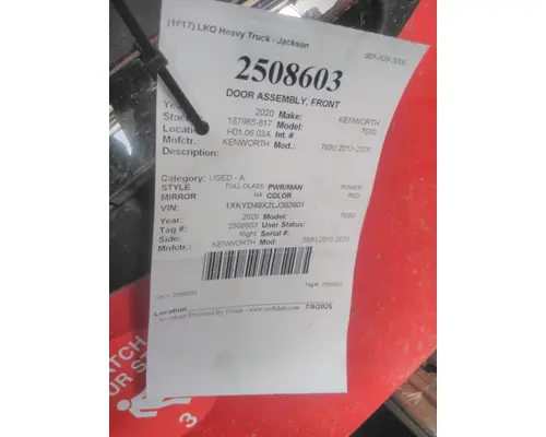 Door Assembly, Front KENWORTH T680 2013-2026 LKQ Plunks Truck Parts And Equipment - Jackson