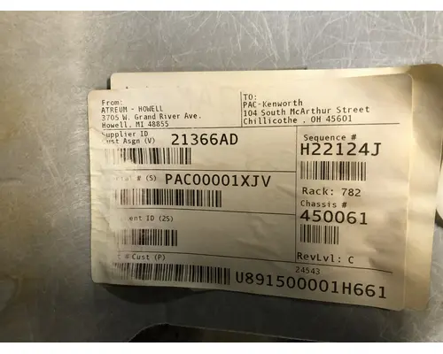 Kenworth T680 Cab Misc. Interior Parts