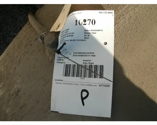 Fuel Tank KENWORTH T680 Big 3 Truck Parts, LLC