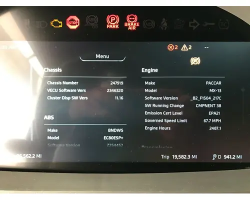 Kenworth T680 Instrument Cluster