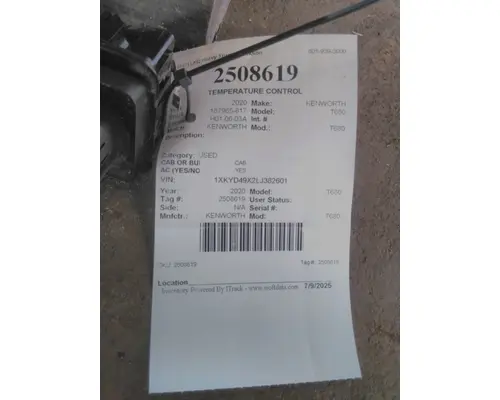 Temperature Control KENWORTH T680 LKQ Plunks Truck Parts And Equipment - Jackson