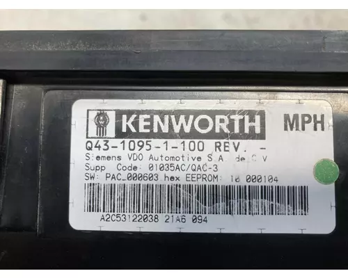 Kenworth T800 Instrument Cluster