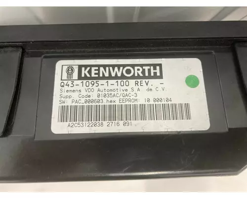 Kenworth T800 Instrument Cluster