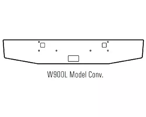 Kenworth W900L Bumper Assembly, Front