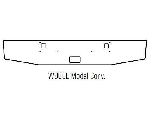 Kenworth W900L Bumper Assembly, Front