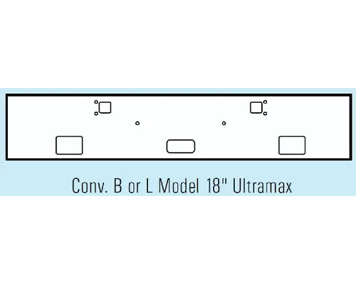 Kenworth W900L Bumper Assembly, Front