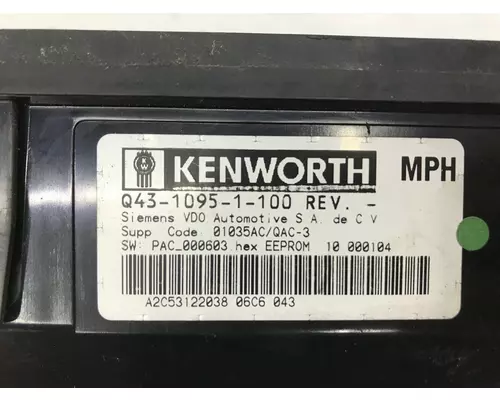 Kenworth W900L Instrument Cluster