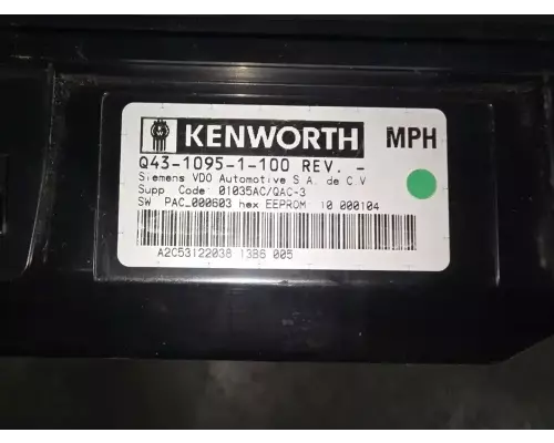 Kenworth W900L Instrument Cluster