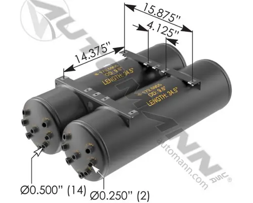 Air Tank KENWORTH W900 LKQ Thompson Motors - Wykoff