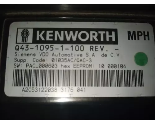 Kenworth W900 Instrument Cluster