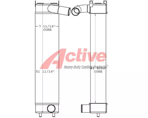 Charge Air Cooler (ATAAC) Komatsu D65-18 Active Radiator