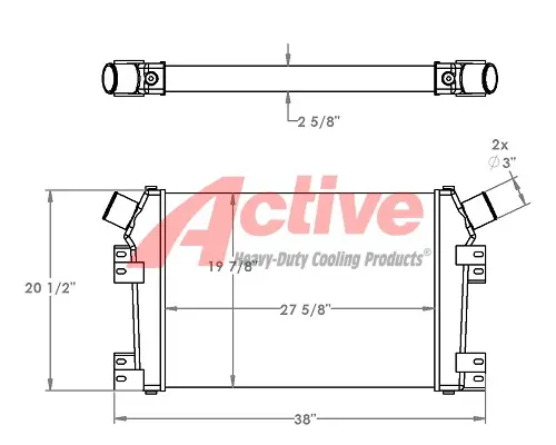 Charge Air Cooler (ATAAC) Komatsu PC300LC-7 Active Radiator