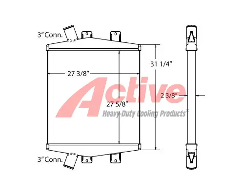 Charge Air Cooler (ATAAC) Komatsu PC450-8 Active Radiator