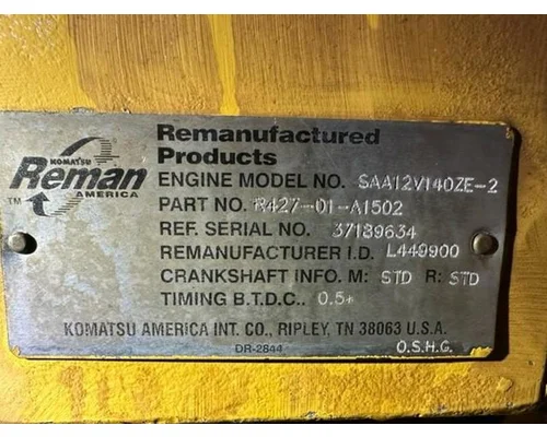 Komatsu SAA12V140ZE-2 Engine Assembly