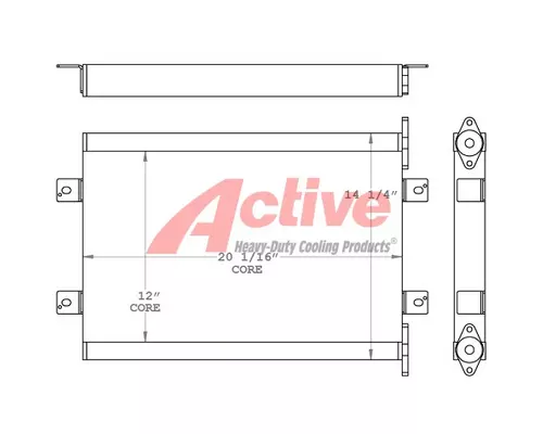 Engine Oil Cooler Kubota KX080 Active Radiator