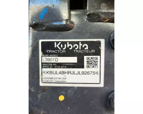 Kubota L3901D Equipment (Whole Vehicle)