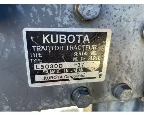 Kubota L5030D Equipment (Whole Vehicle)
