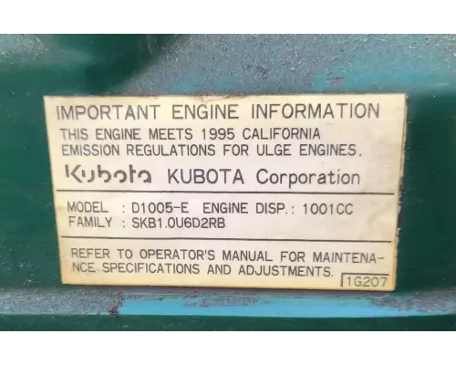Kubota Other Engine Assembly