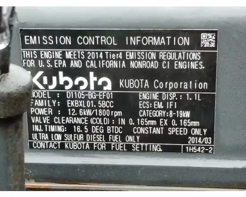 Kubota Other Engine Assembly