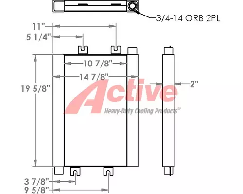 Kubota SSV75 Engine Oil Cooler