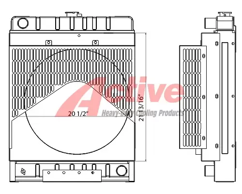 Kubota V3300 Low Fan Radiator