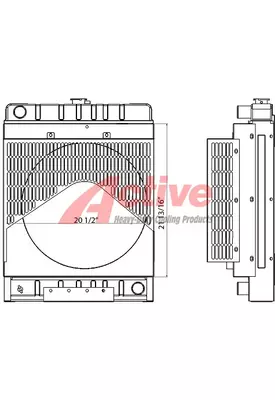 Kubota V3300 Low Fan Radiator