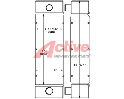 Charge Air Cooler (ATAAC) Kubota V3307 Active Radiator