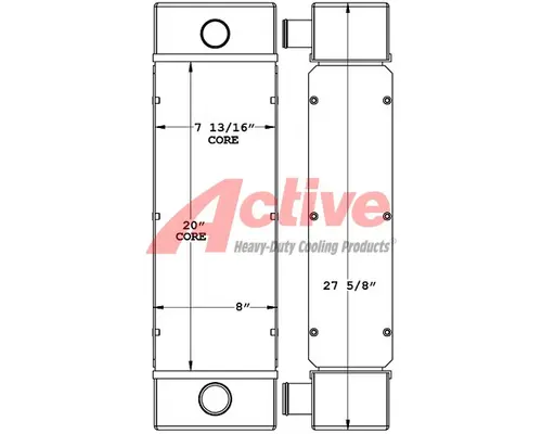 Charge Air Cooler (ATAAC) Kubota V3307 Active Radiator