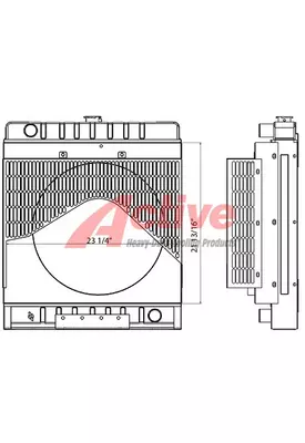 Kubota V3600 Low Fan Radiator