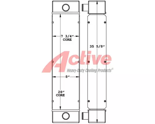 Charge Air Cooler (ATAAC) Kubota V3800 Active Radiator