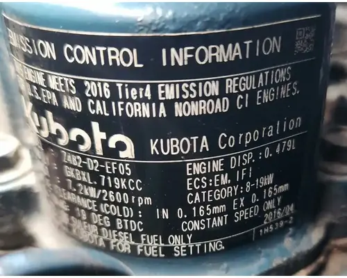 Kubota Z482 Auxillary Power Unit
