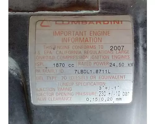 Lombardini 11LD626-3 Engine Assembly