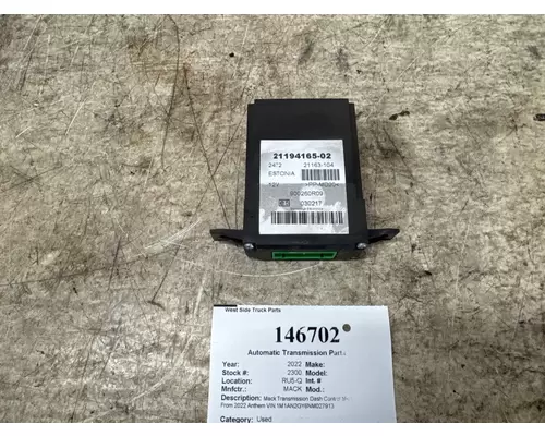 MACK 21194165-02 Automatic Transmission Parts, Misc.
