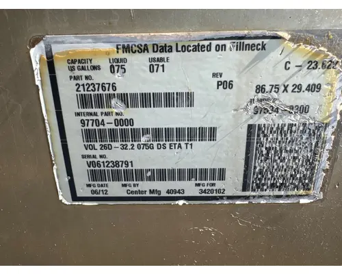 MACK 21237676 Fuel Tank