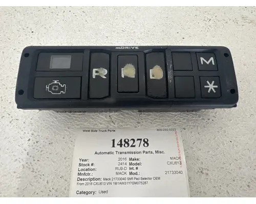 MACK 21733040 Automatic Transmission Parts, Misc.