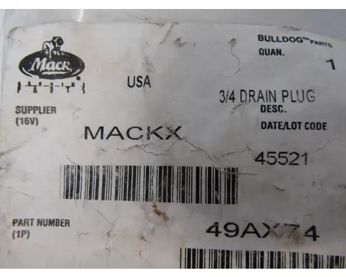 MACK 49AX74 Miscellaneous Parts