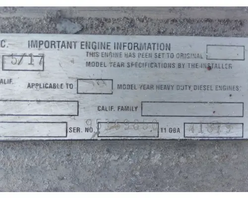 MACK AMI ENGINE ASSEMBLY