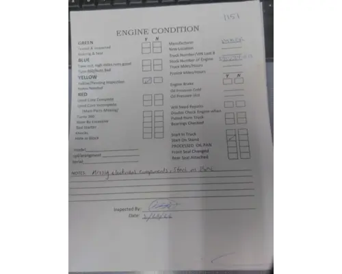 MACK AMI ENGINE ASSEMBLY