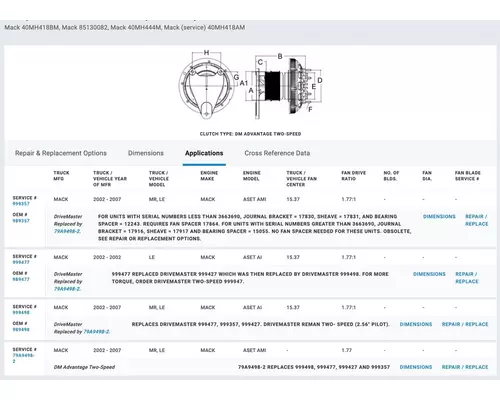 MACK AMI Fan Clutch
