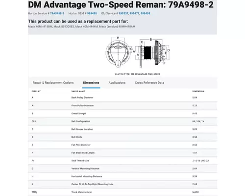 MACK AMI Fan Clutch