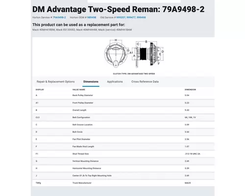 MACK AMI Fan Clutch