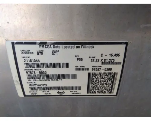 MACK ANTHEM FUEL TANK