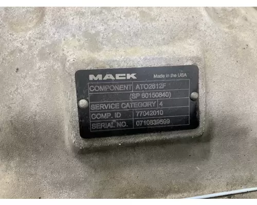 MACK ATO2612F Transmission Assembly