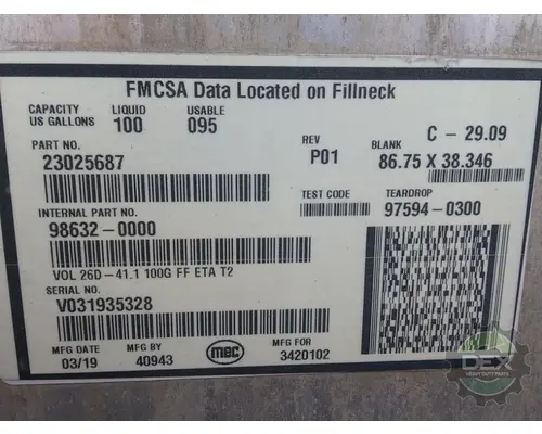 MACK Anthem Fuel Tank