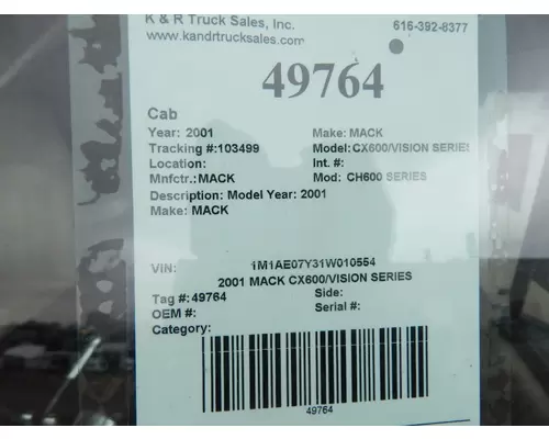 MACK CH600 SERIES  Cab