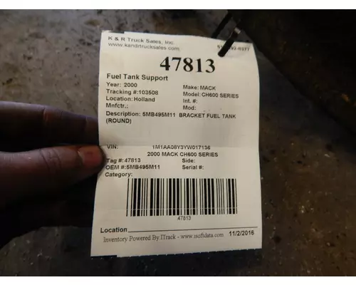 MACK CH600 SERIES Fuel Tank StrapHanger