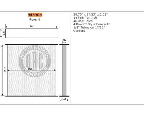 MACK CH600 SERIES Radiator