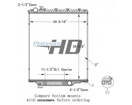 MACK CH613 RADIATOR ASSEMBLY