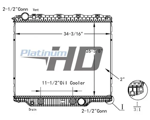 MACK CH613 RADIATOR ASSEMBLY