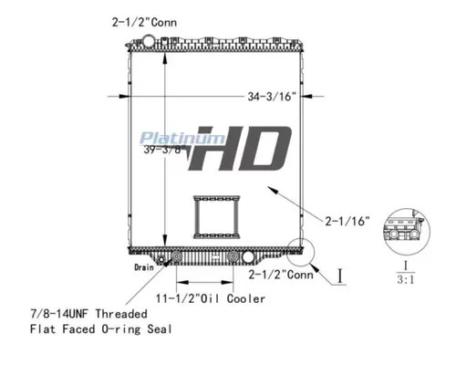 MACK CH613 RADIATOR ASSEMBLY